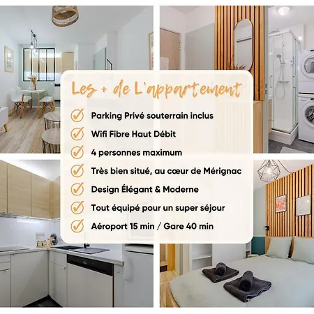 Apartment L'atelier Botanique - Parking - Airport 15' Merignac (Gironde)