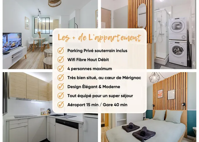 Apartment L'atelier Botanique - Parking - Airport 15' Merignac (Gironde)
